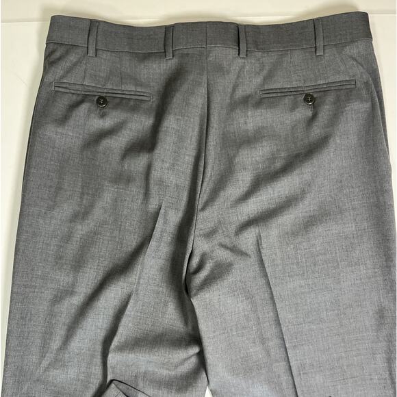 Zanella Bennett Pants Mens Dress Pants Sz 36x29 Grey Wool Pleated Made In ITALY - Picture 7 of 8